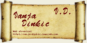 Vanja Dinkić vizit kartica
